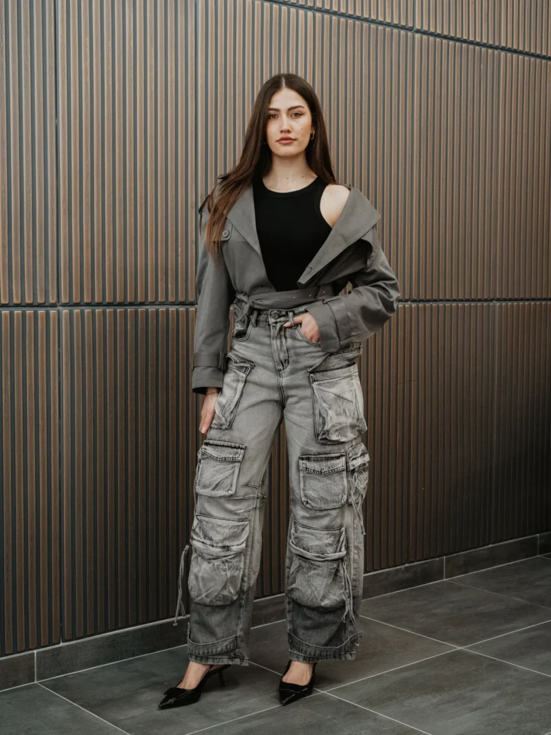 Jeans Cargo Grigio