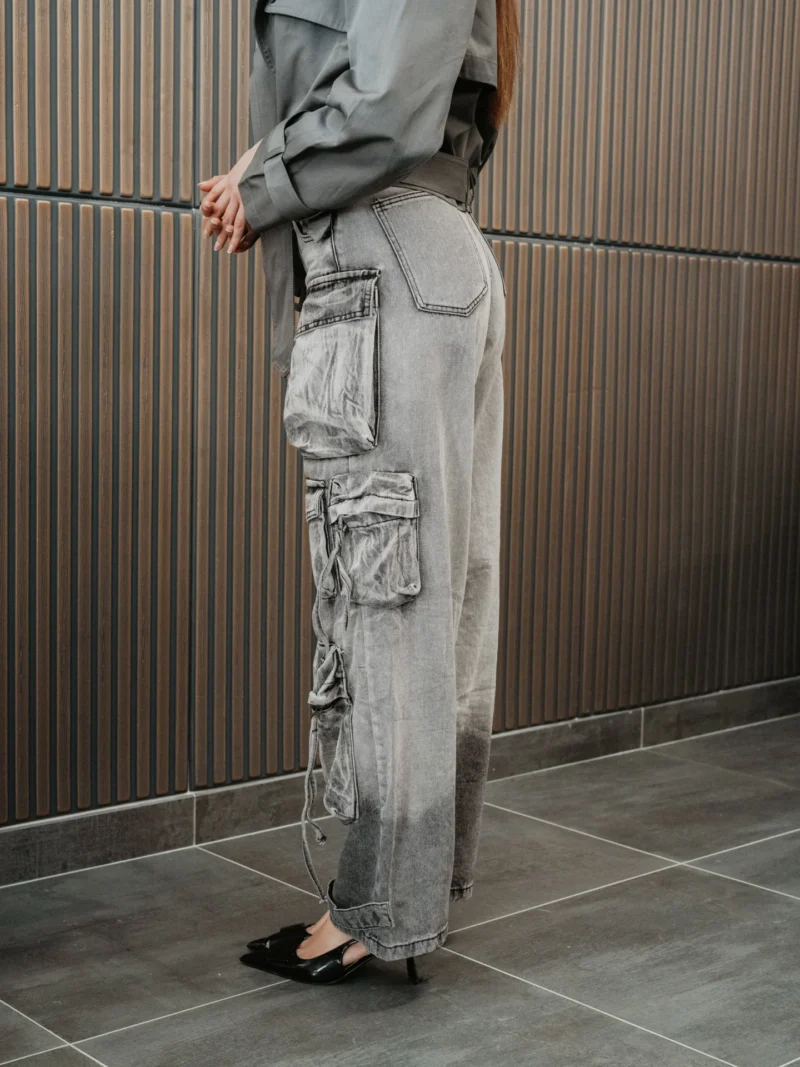 Jeans Cargo Grigio - immagine 4