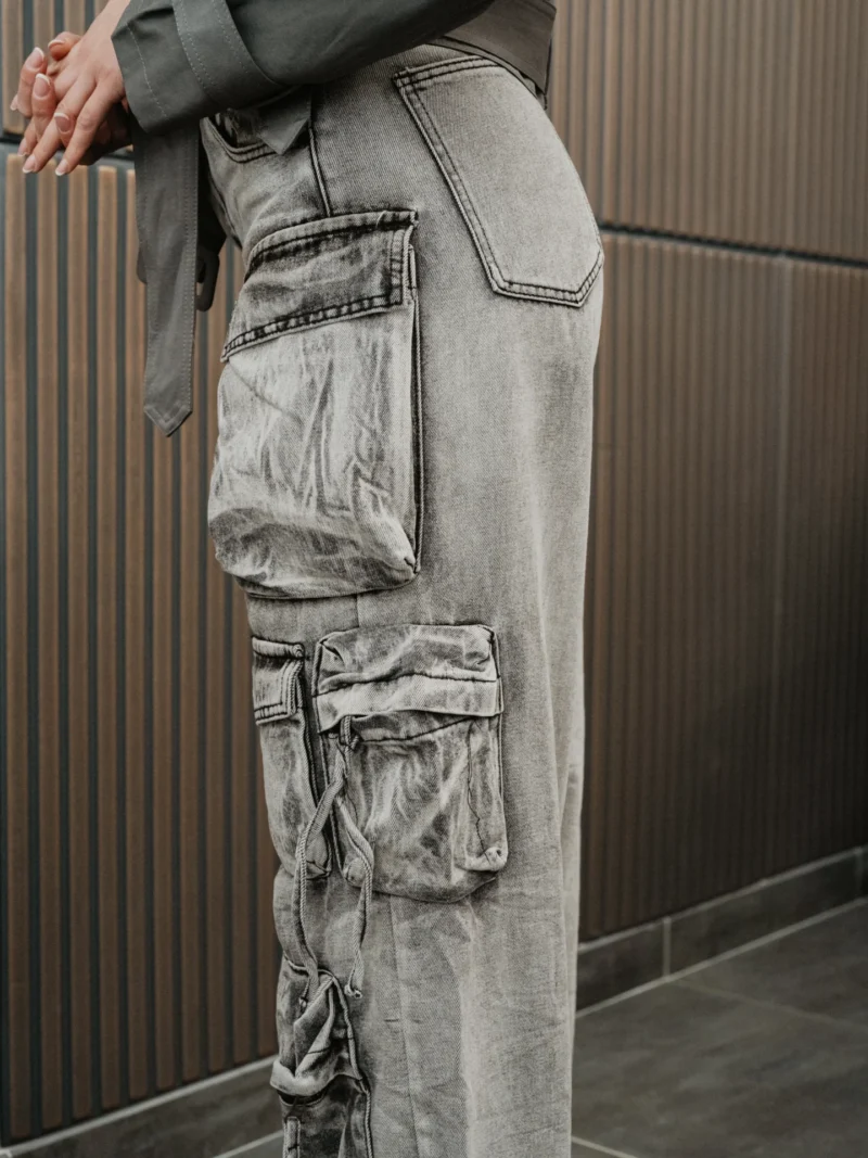 Jeans Cargo Grigio - immagine 3