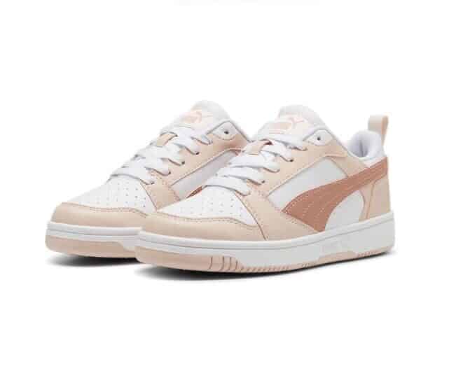 Puma Rebound V6 JR - White/Whisp of Pink