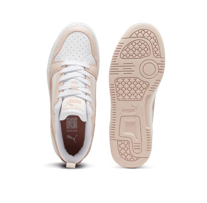 Puma Rebound V6 JR - White/Whisp of Pink - immagine 3